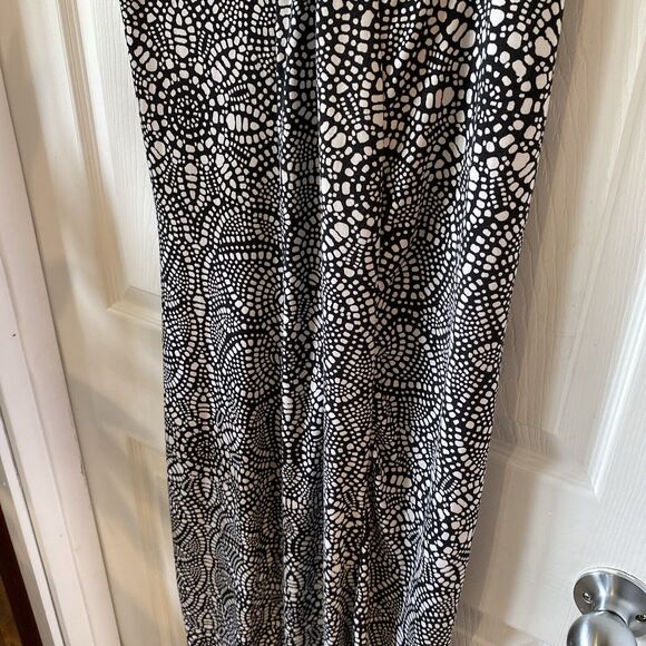 Nicole By Nicole Miller Dress Women’s Size Small Black & White Sleeveless Maxi - Picture 3 of 11